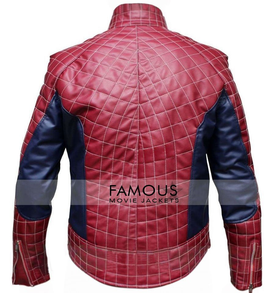 Spiderman Inspired Red Leather Jacket Costume