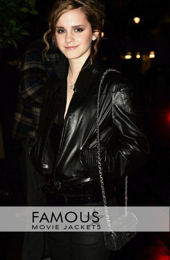 Emma Watson Black Leather Jacket Sale