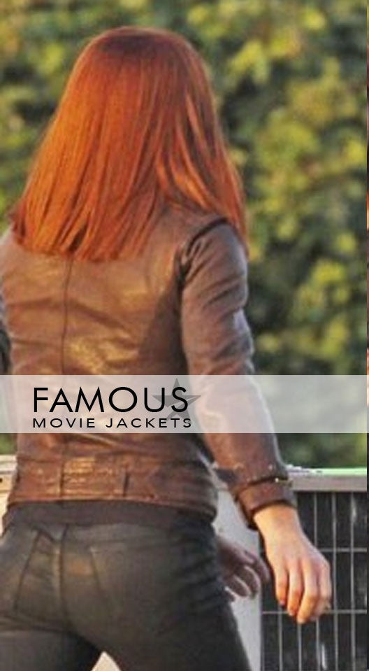 Scarlett Johansson Captain America 2 Brown Jacket