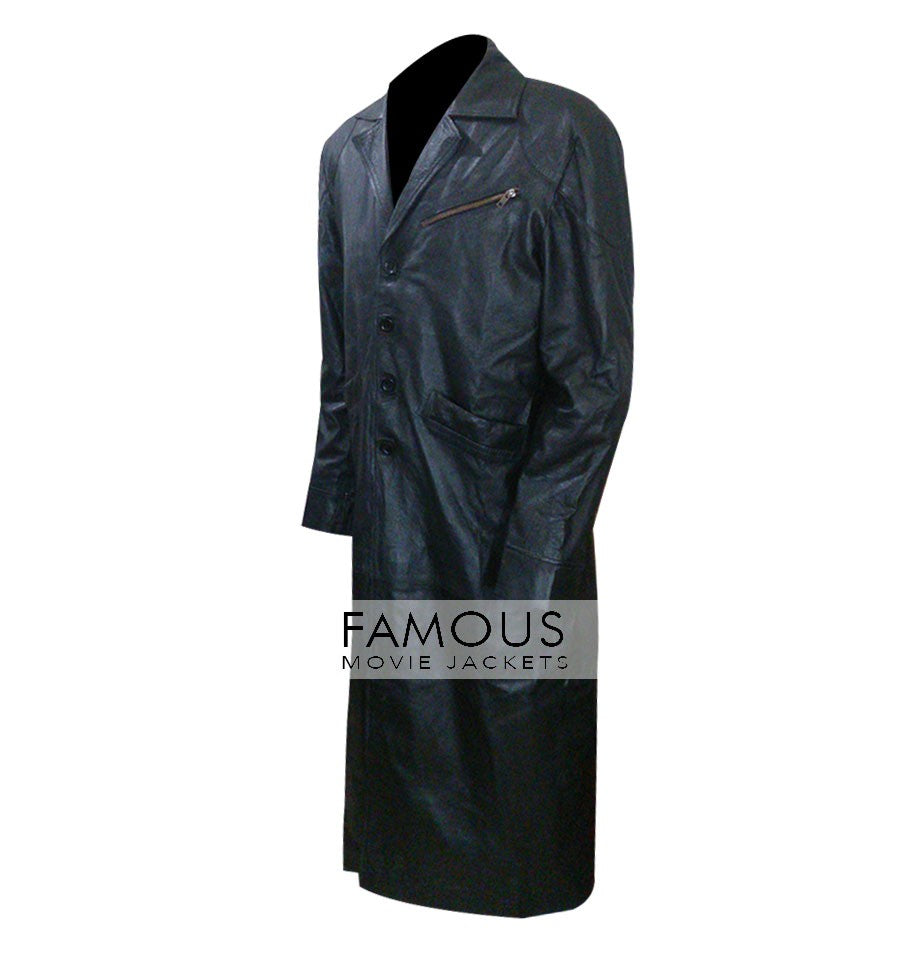 Will Smith I Robot Black Leather Jacket Coat