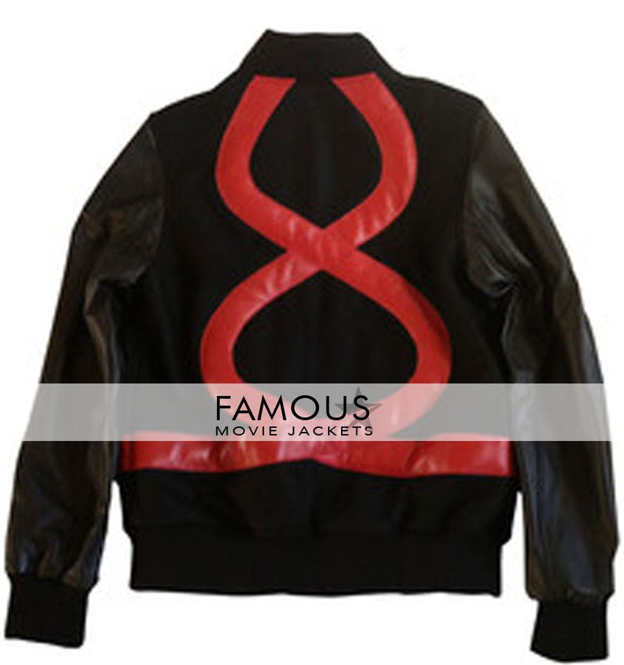 Rihanna Valentine's Day Special Black/Red Heart Leather Jacket