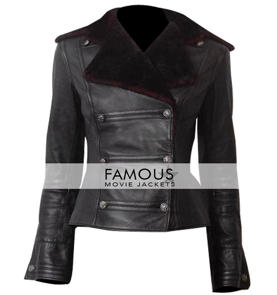 Sanctuary Amanda Tapping (Helen Magnus) Fur Leather Jacket