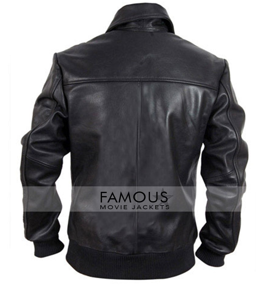 The November Man Pierce Brosnan Black Bomber Jacket
