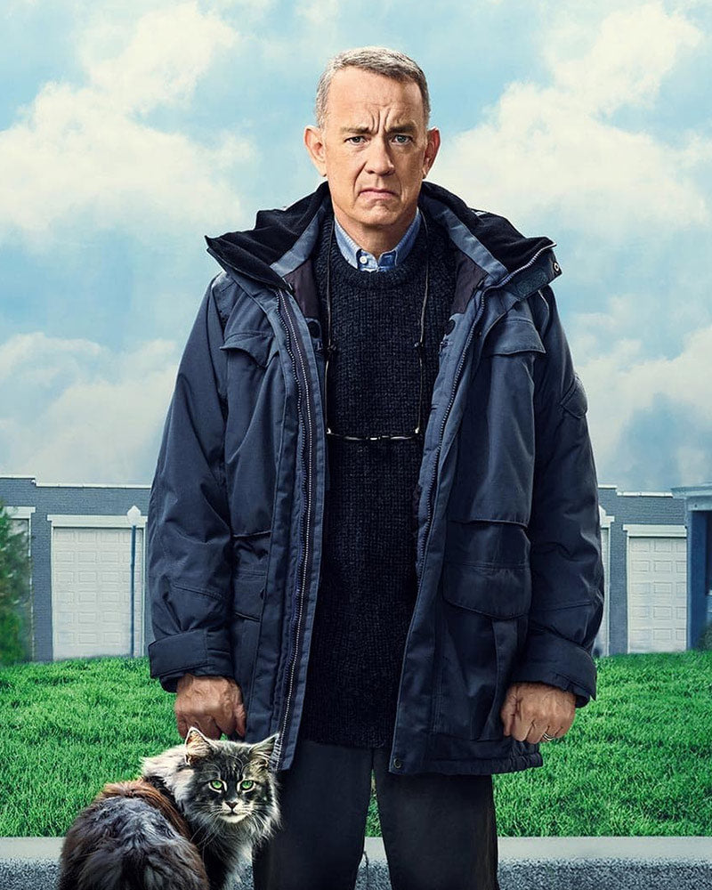 A Man Called Otto Tom Hanks Blue Puffer Jacket