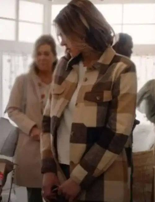 Aimee Teegarden An Easter Bloom Amanda Flannel Plaid Coat