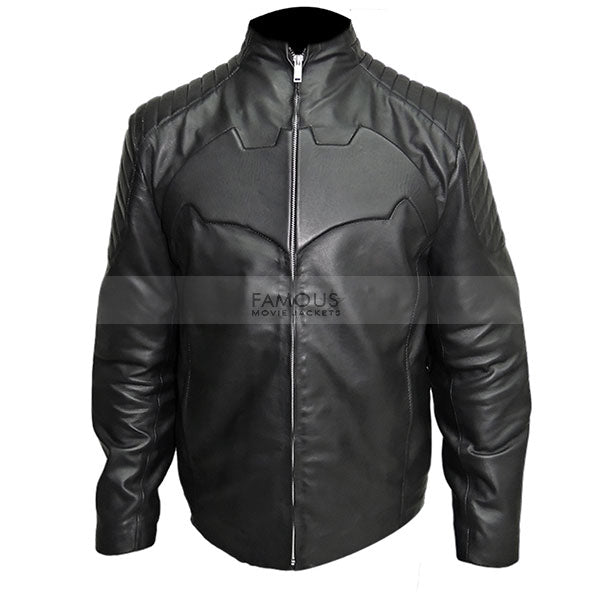 Batman Begin Black Motorcycle Leather Jacket