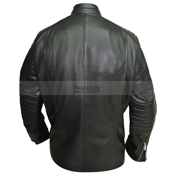 Batman Begin Black Motorcycle Leather Jacket