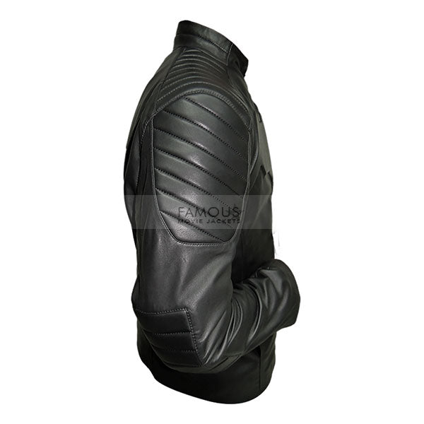 Batman Begin Black Motorcycle Leather Jacket