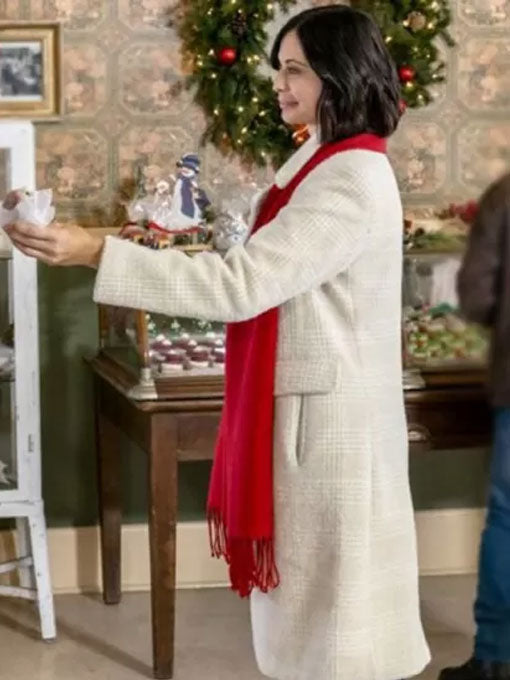 Catherine Bell Meet Me At Christmas White Coat