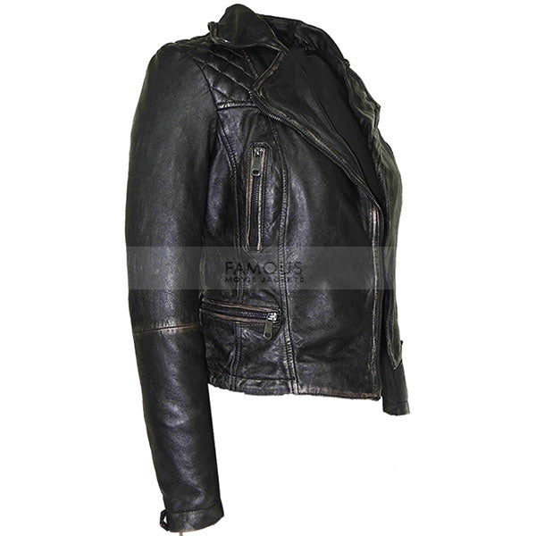 Camren Bicondova (Selina) Gotham Black Leather Jacket