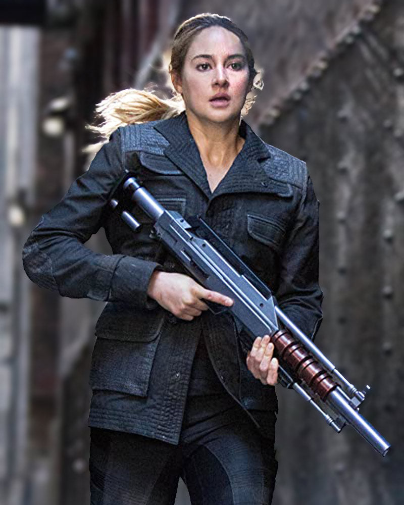 Divergent Insurgent Shailene Woodley Black Leather Jacket