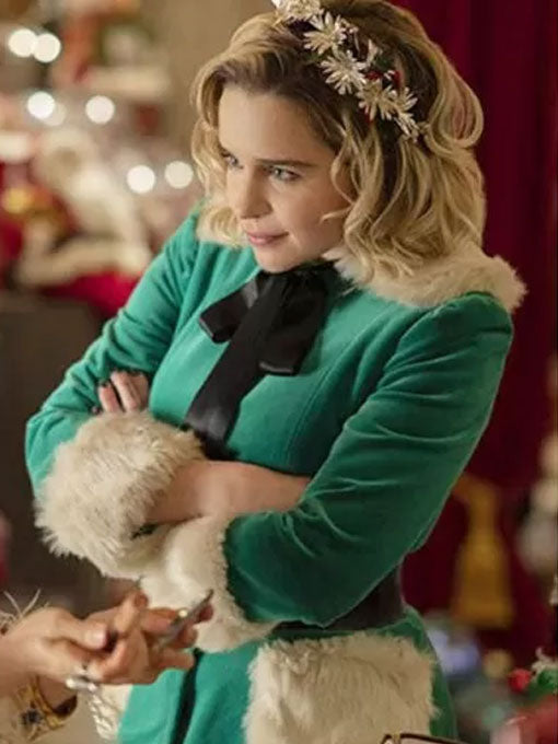 Last Christmas Emilia Clarke Green Coat