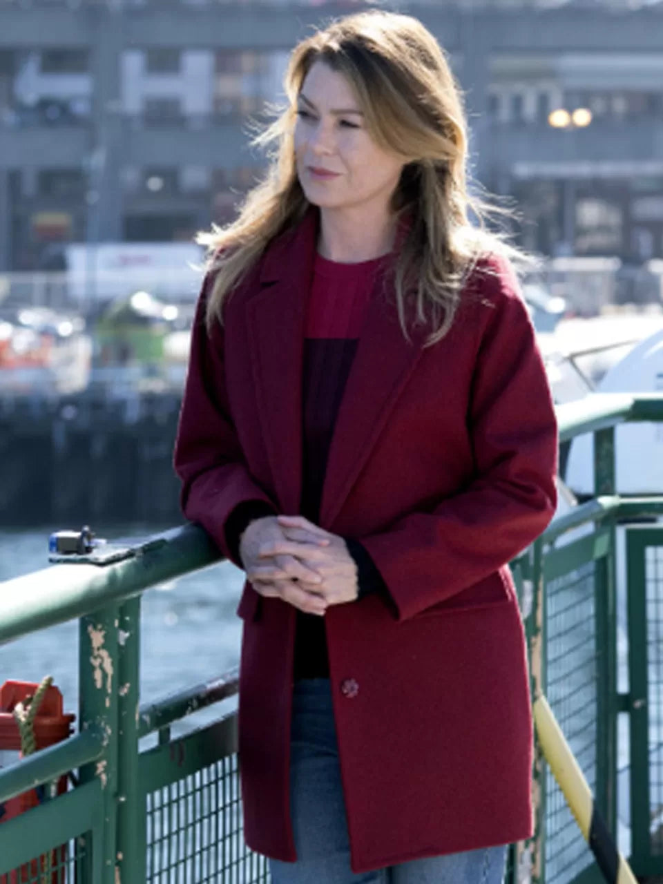 Grey's Anatomy Dr. Meredith Grey Red Coat Grey's Anatomy Dr. Meredith Grey Red Coat