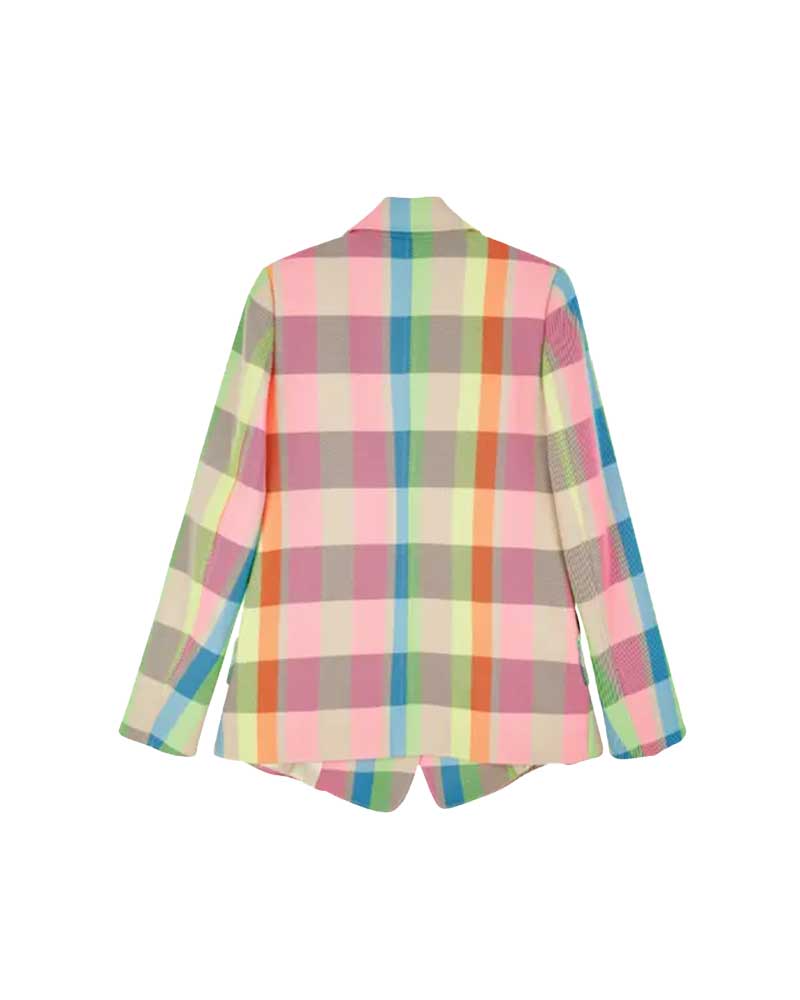 Emily In Paris S03 Emily Cooper Rainbow Checked Blazer 3