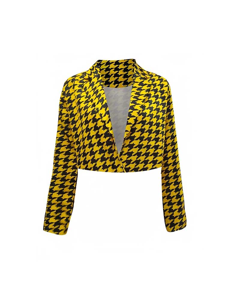 Emily In Paris S03 Emily Cooper Yellow Cropped Jacket