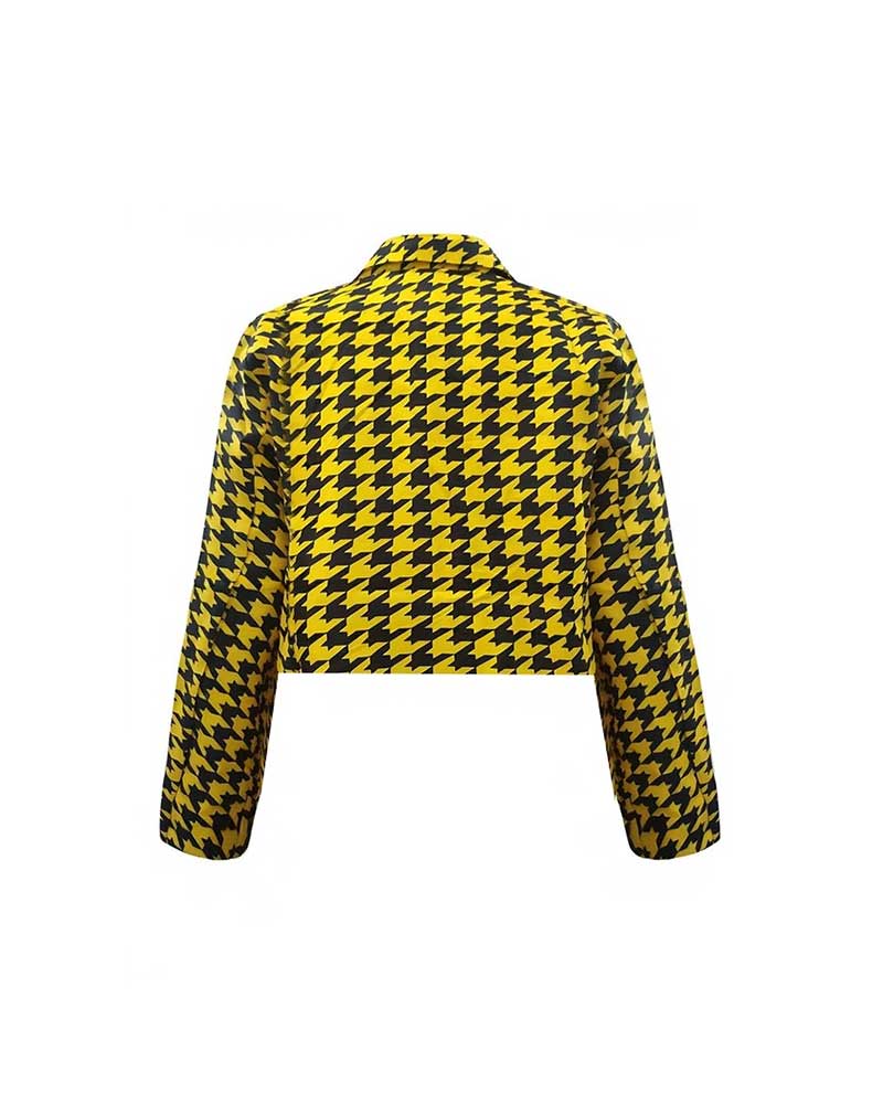 Emily In Paris S03 Emily Cooper Yellow Cropped Jacket 1