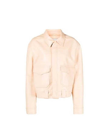 Emily in Paris Season 3 Gabriel Beige Leather Jacket