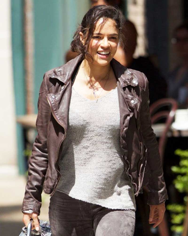 Fast and Furious 8 Letty Ortiz Brown Leather Jacket