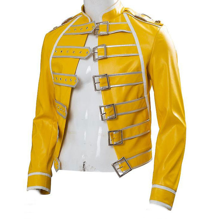 Freddie Mercury Yellow Concert Leather Jacket