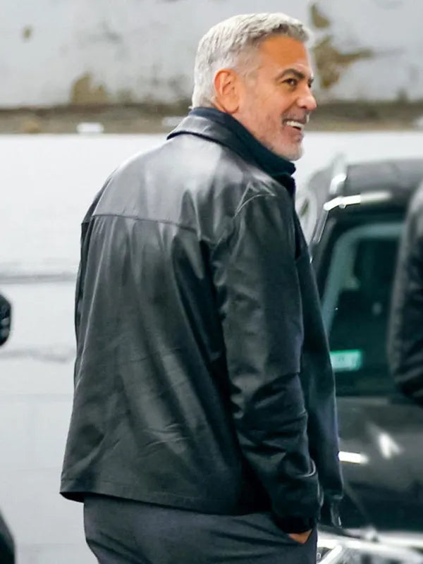 George Clooney Wolfs Real Leather Jacket