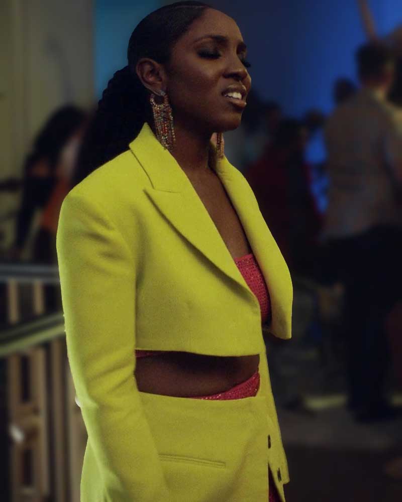 House Party 2023 Mika Lime Green Cropped Jacket