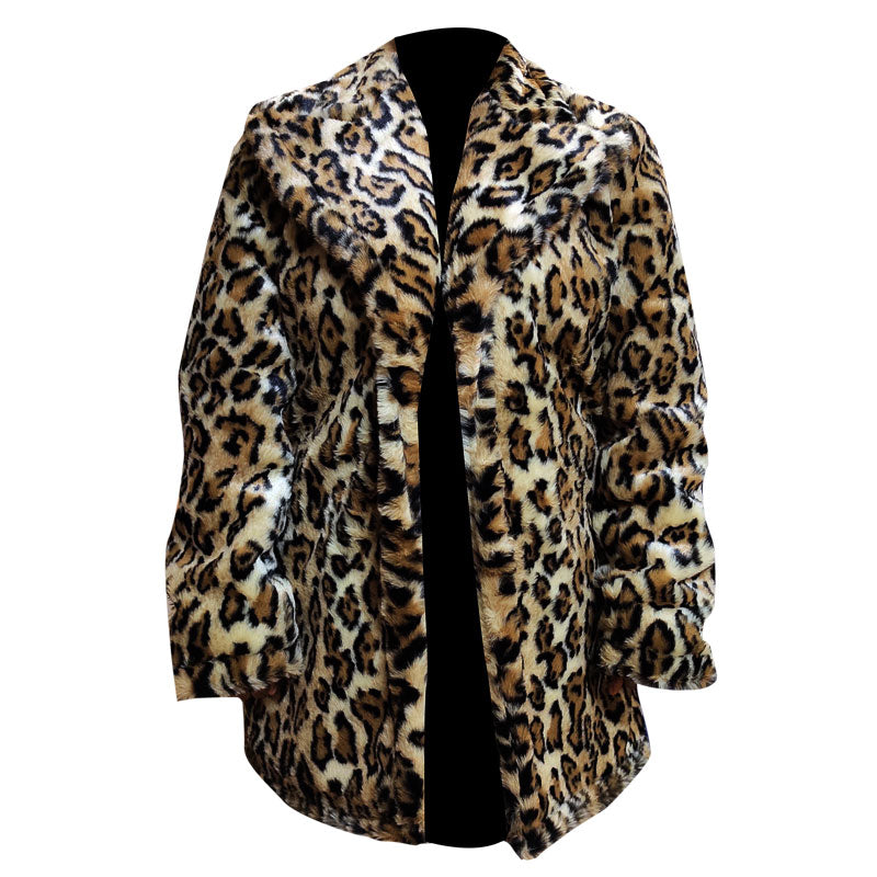 Last Christmas Emilia Clarke Leopard Fur Coat