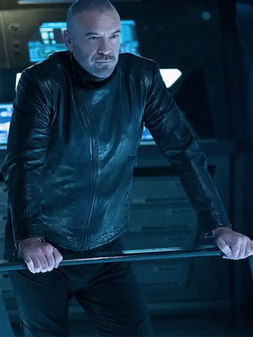 Star Trek Leland Black Leather Jacket