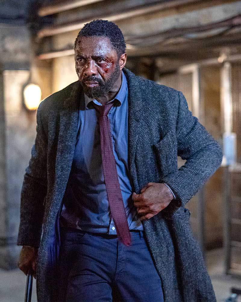 Luther The Fallen Sun Idris Elba Grey Tweed Coat 1