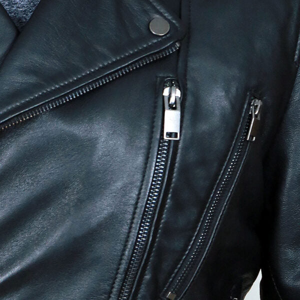 Men Black Casual Leather Jacket
