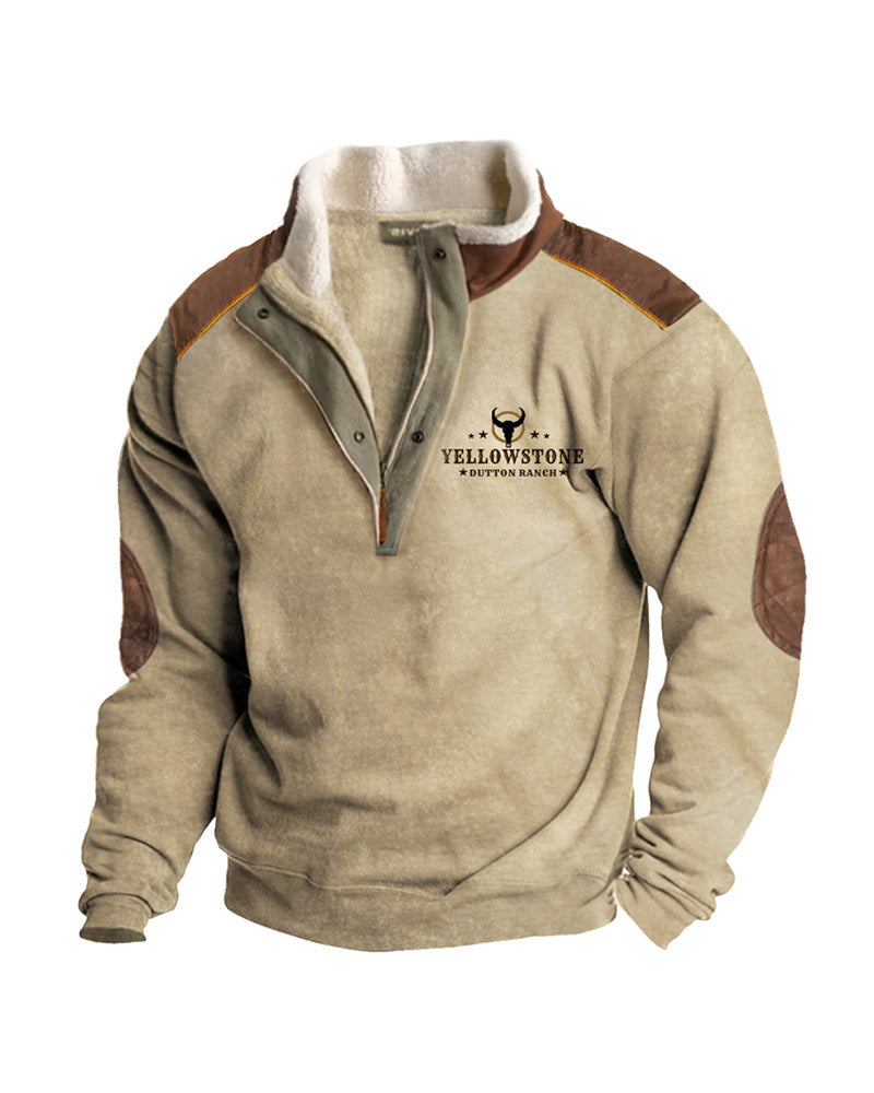 Mens Vintage Western Yellowstone Terry Sweatshirt