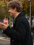 Niels Schneider Coup de Chance Alain Black Wool Coat