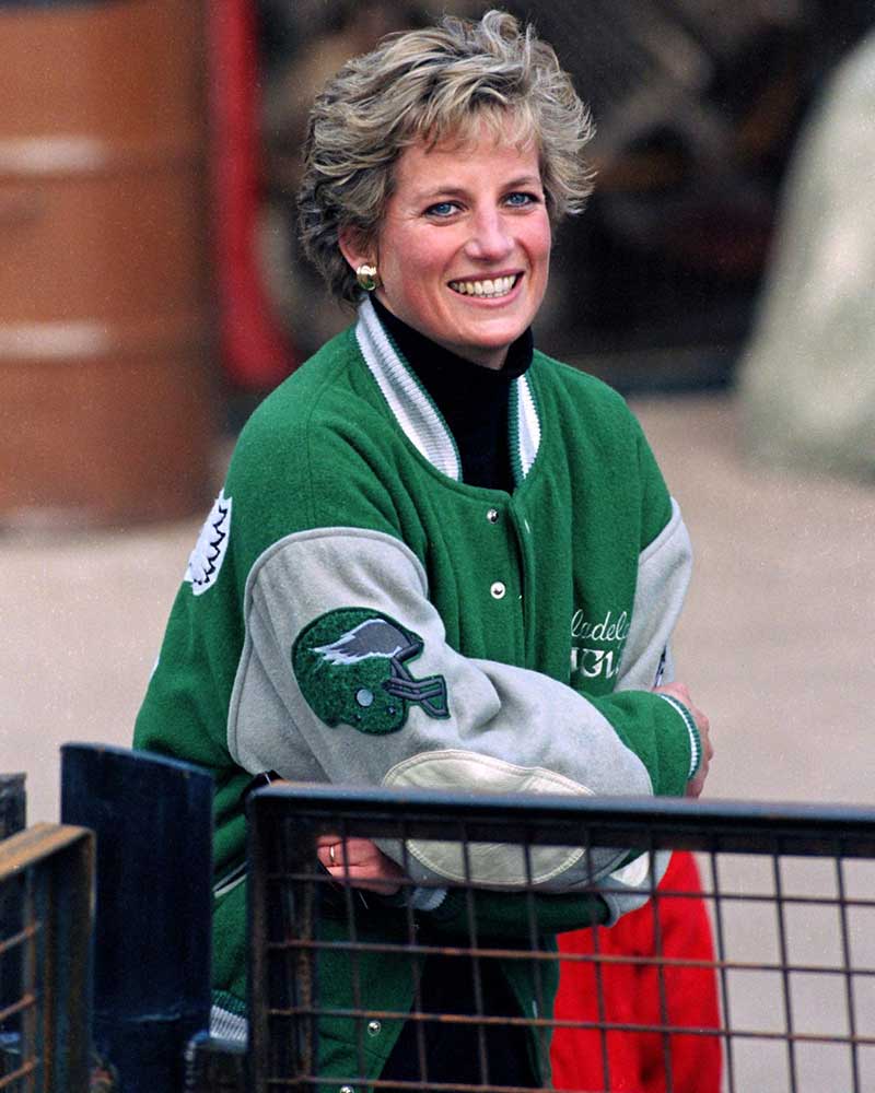 Princess Diana Philadelphia Eagles Varsity Jacket 1