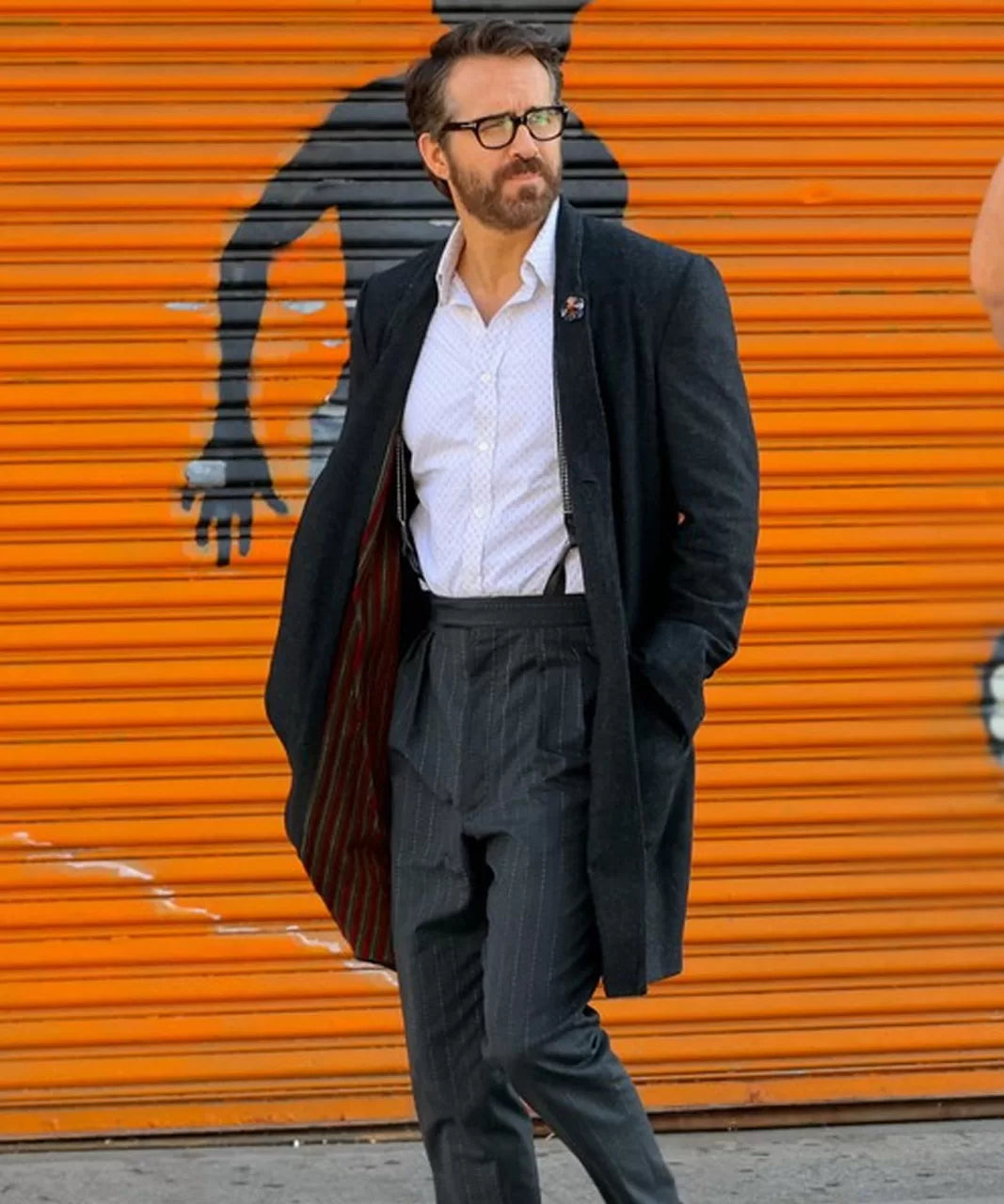 IF Ryan Reynolds Black Coat