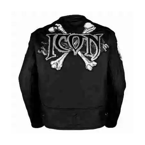 Icon Motorhead Skull Motorcycle Jacket Black