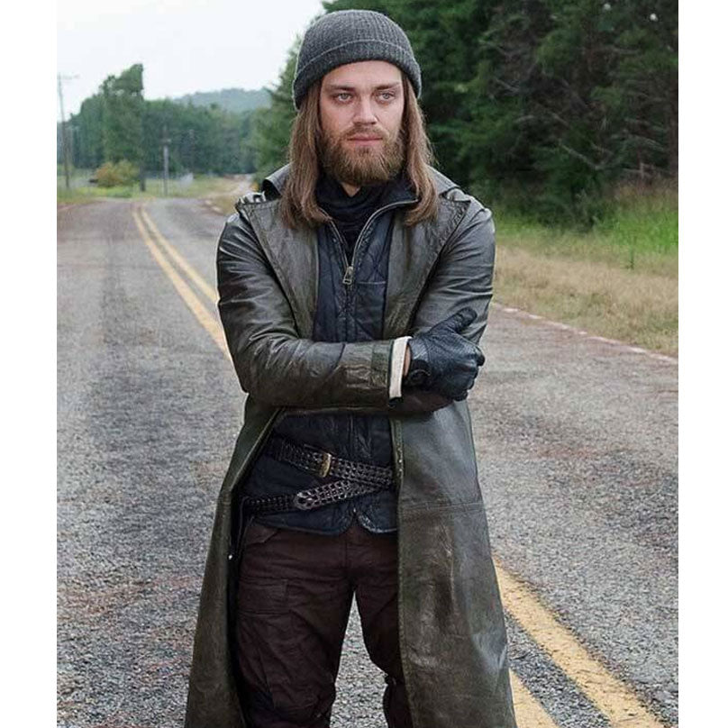 Tom Payne Walking Dead Trench Coat