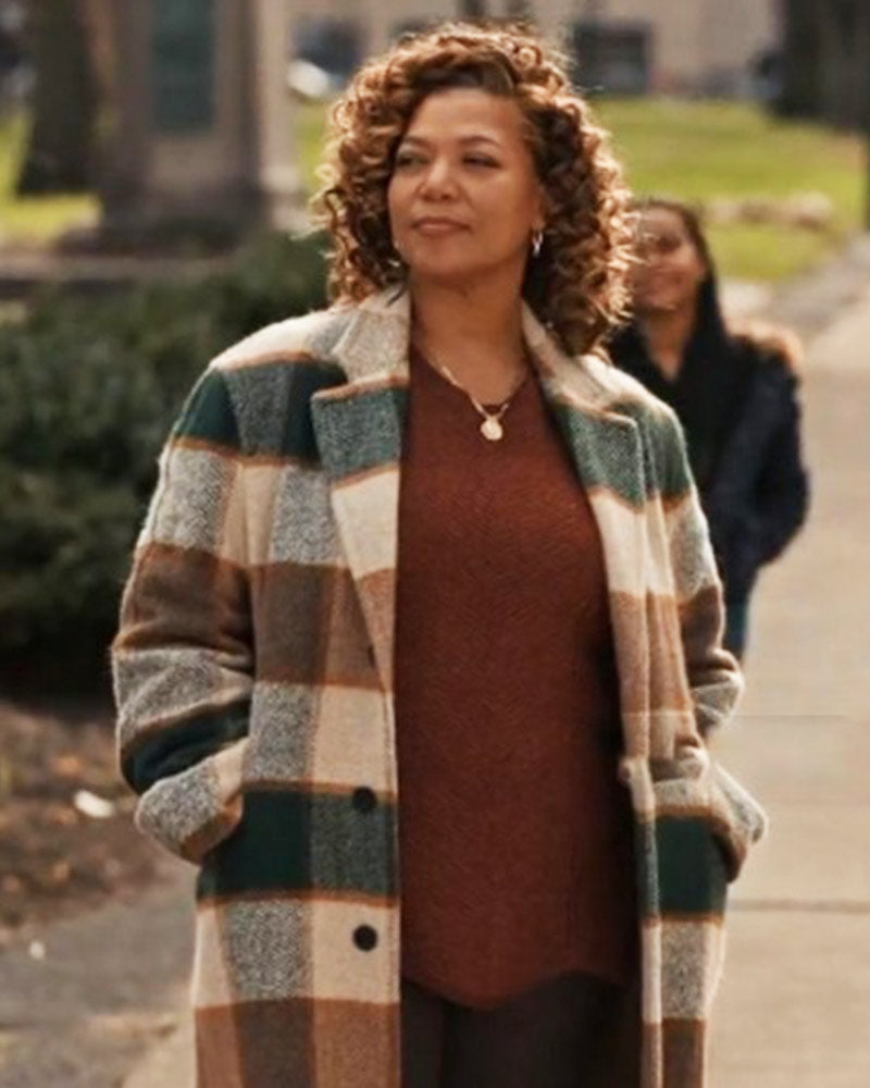 The Equalizer TV Series Queen Latifah Checkered Coat