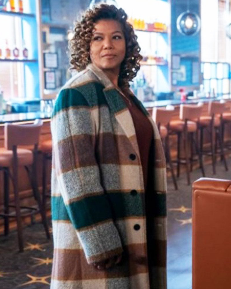 The Equalizer TV Series Queen Latifah Checkered Coat 1
