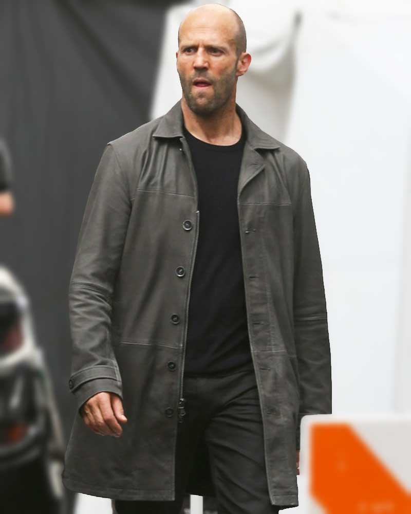 The Fate Of The Furious Deckard Shaw Grey Leather Coat 1