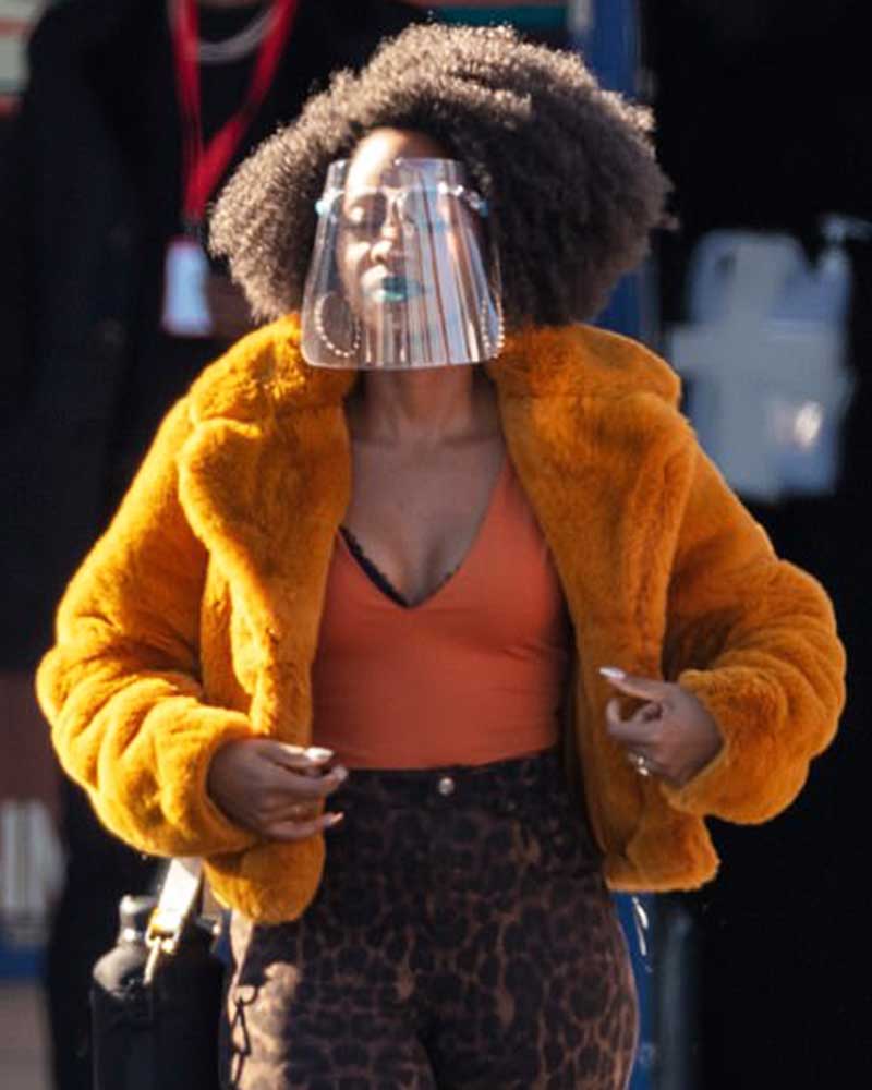 They Cloned Tyrone 2023 Teyonah Parris Faux Fur Jacket