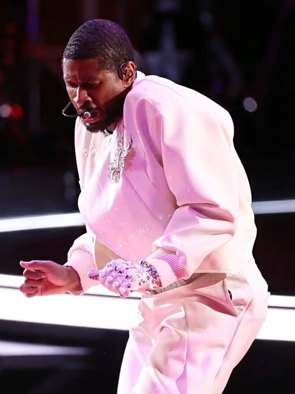 Usher White Bomber Jacket for men