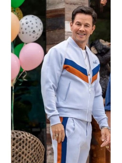 Me Time 2022 Mark Wahlberg White Tracksuit