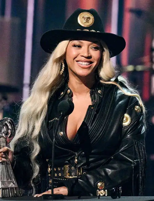 iHeartRadio Music Awards Beyoncé Black Leather Jumpsuit