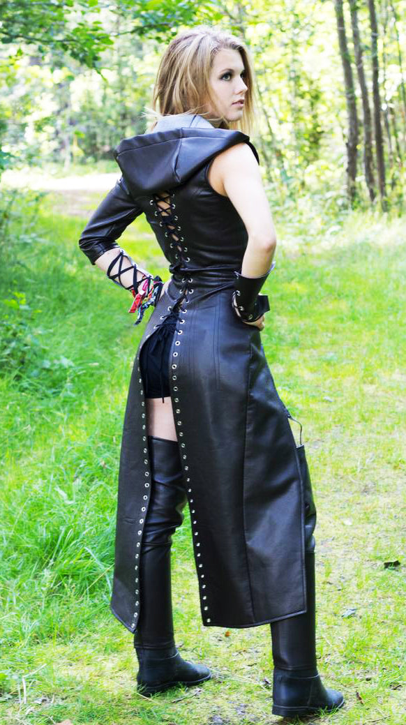 Sucker Abbie Black Leather Coat